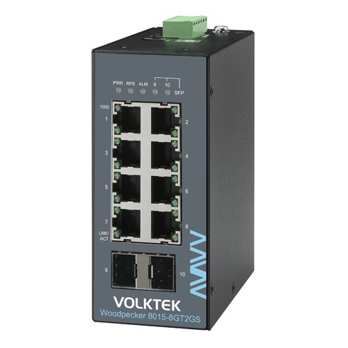 볼텍 VOLKTEK WOODPECKER 8015-8GT2GS-I 8포트+ SFP 2포트  기가 매지먼트 스위치 허브R.FOINT MALL
