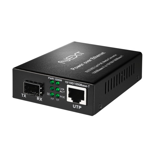 NEXT-2001POE-SFP / 1Port Gigabit Ethernet Media POE Fiber ConverterR.FOINT MALL